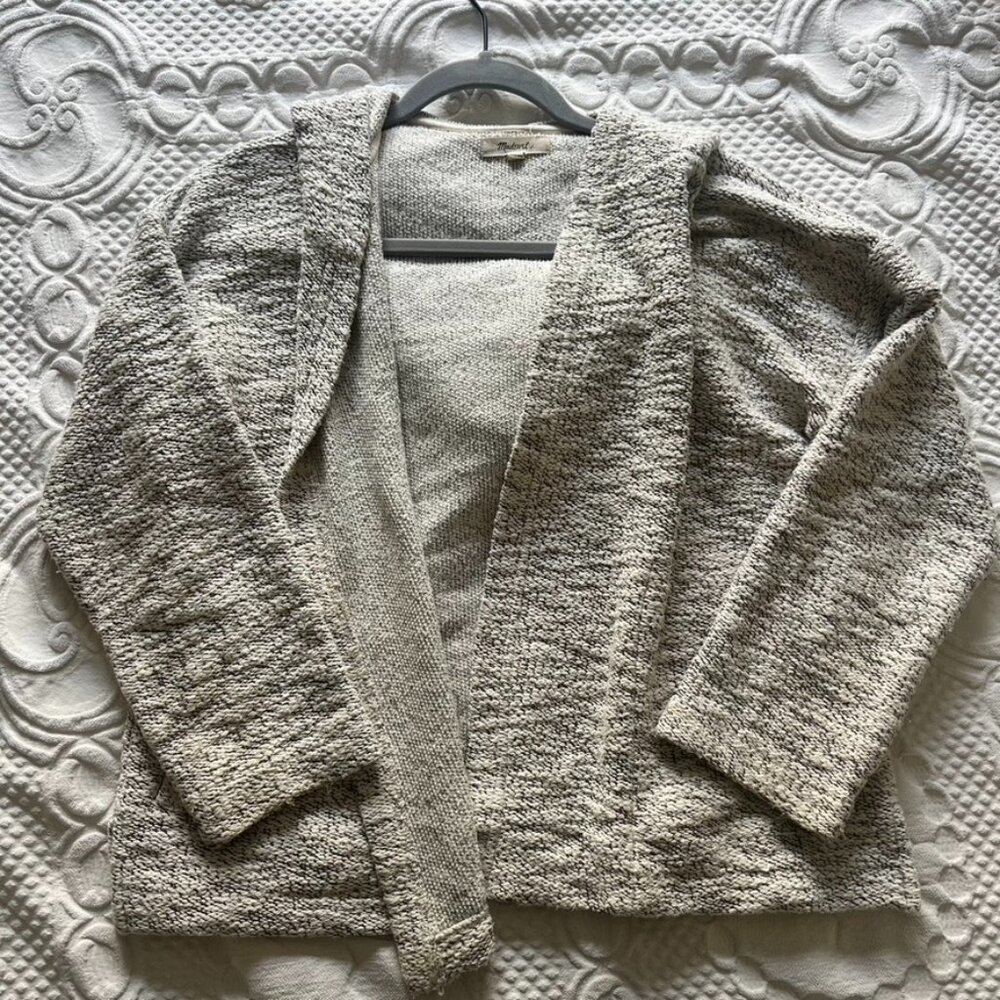 Madewell Light Gray Hooded Cardigan